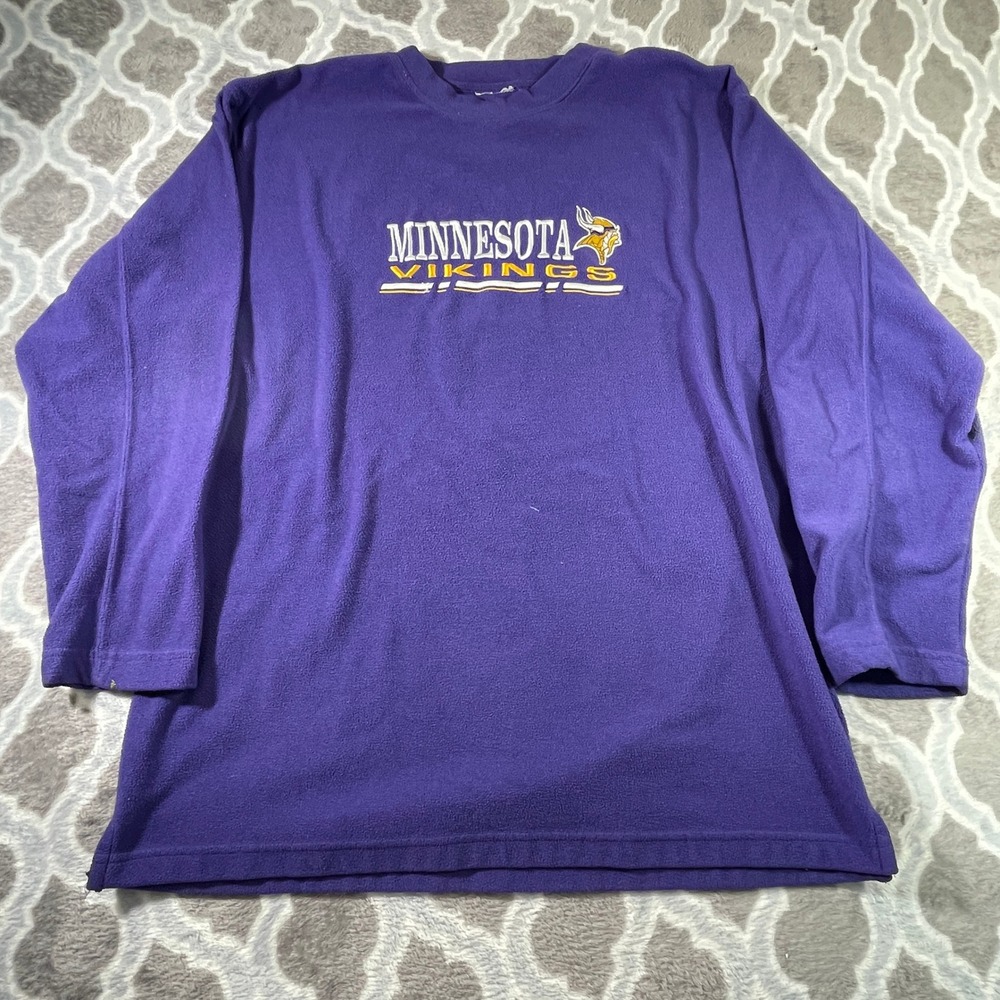 NFL Minnesota Vikings Fleece Pullover Mens XL Purple Sweatshirt Football